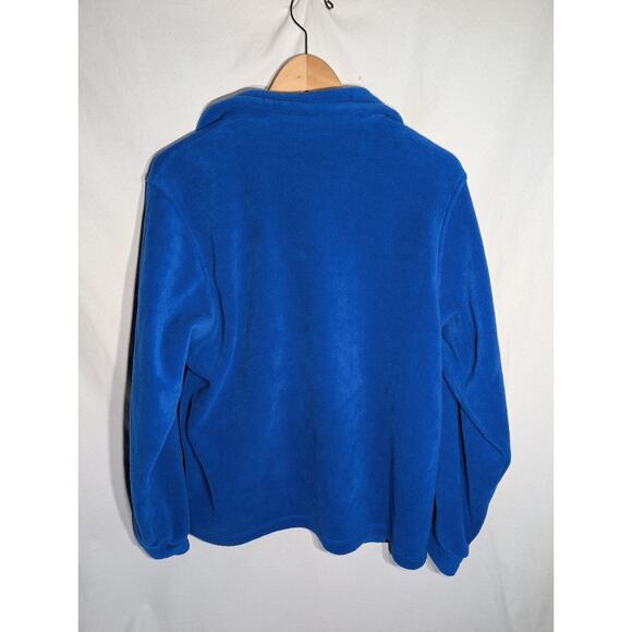 Columbia Boys Fleece Full Zip Jacket Youth 18/20 Pockets Blue Navy Color block - Picture 4 of 6